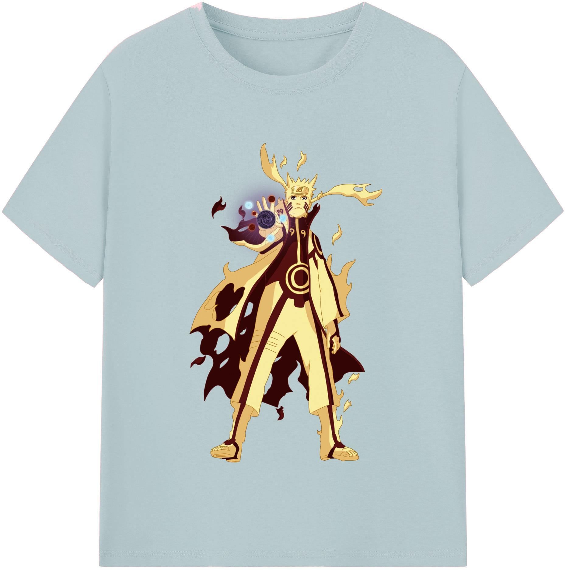 （画像用） NARUTO -ナルト- うずまき ナルト Uzumaki Naruto 綿100％半袖Tシャツ（フロントプリント）